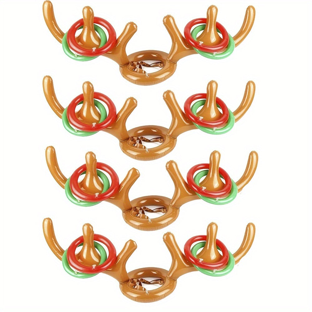 Inflatable Reindeer Antler Ring Toss Game - Fun Christmas and Party Game