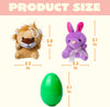Plush Easter Eggs with Mini Animals for Children – 12 Piece Surprise Egg Set