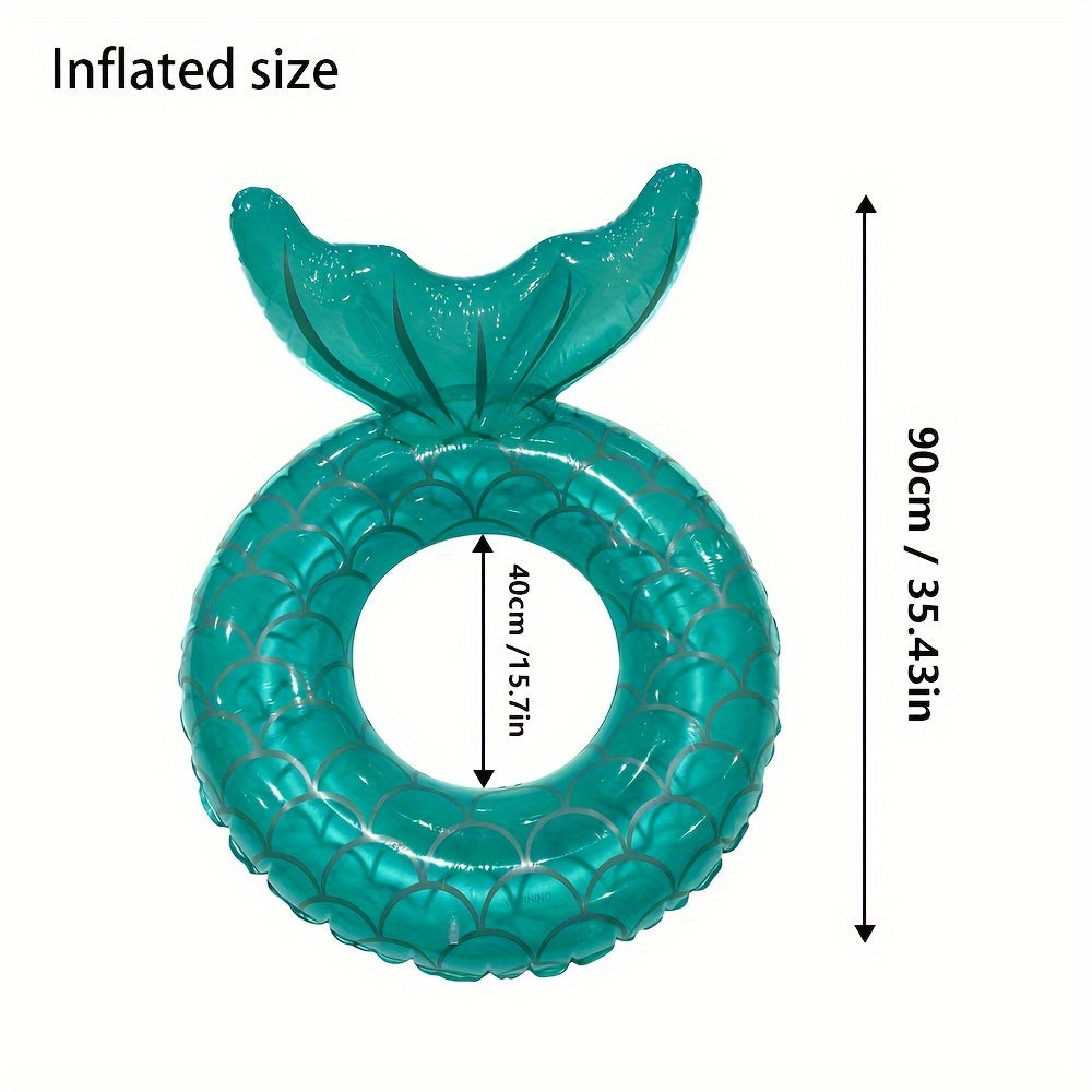 Inflatable Pool Float in Mermaid Shell – Ergonomic Design with Cushion