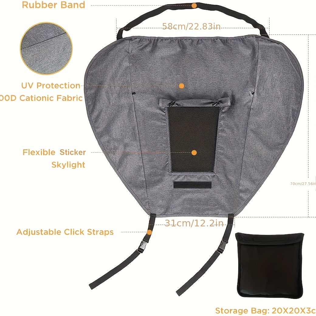 Foldable Sunshade for Pushchair – UV Protection and Flexible Straps for Perfect Coverage