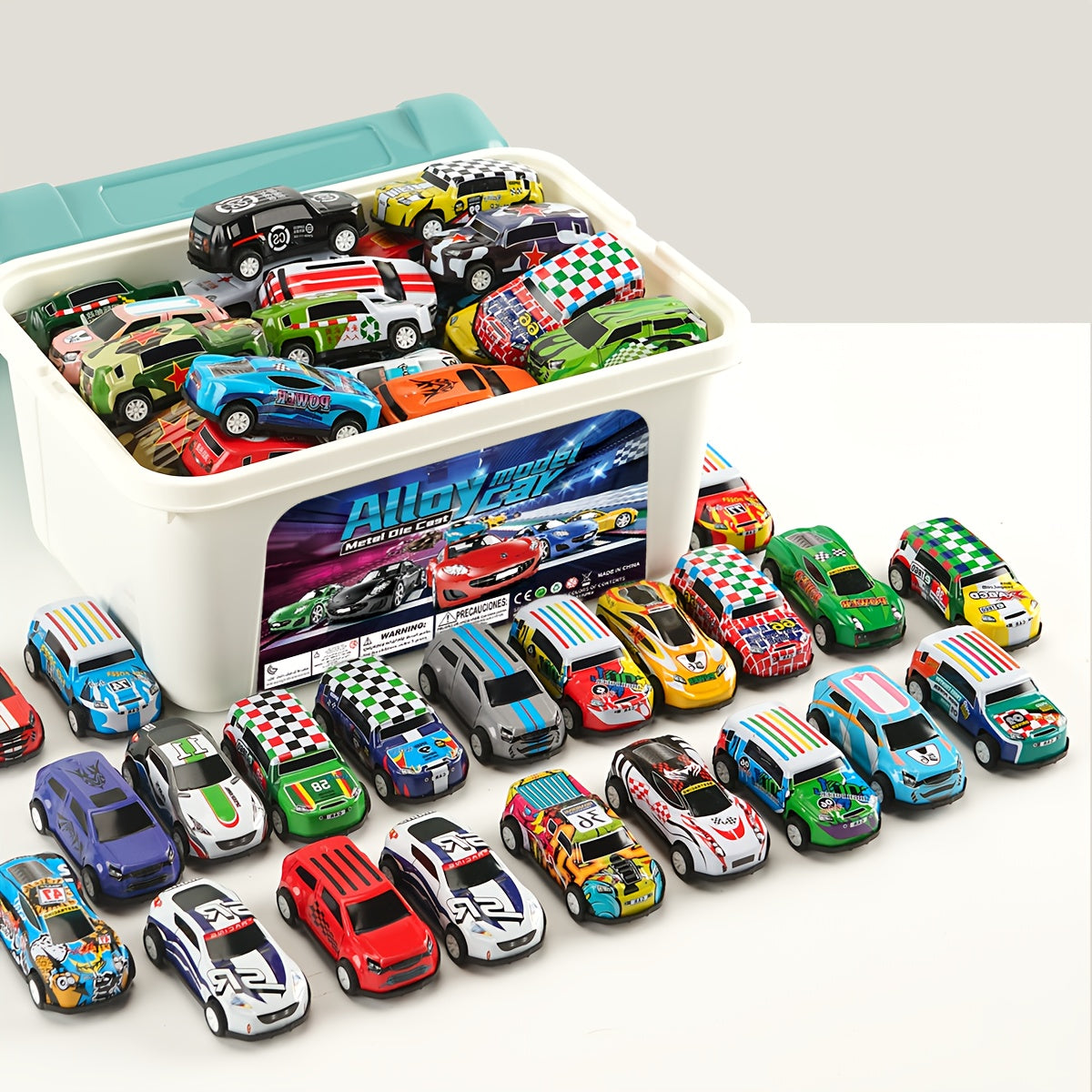 Dynamic Toy Car Set with 50 Cars and Storage Box – Perfect Gift for Children