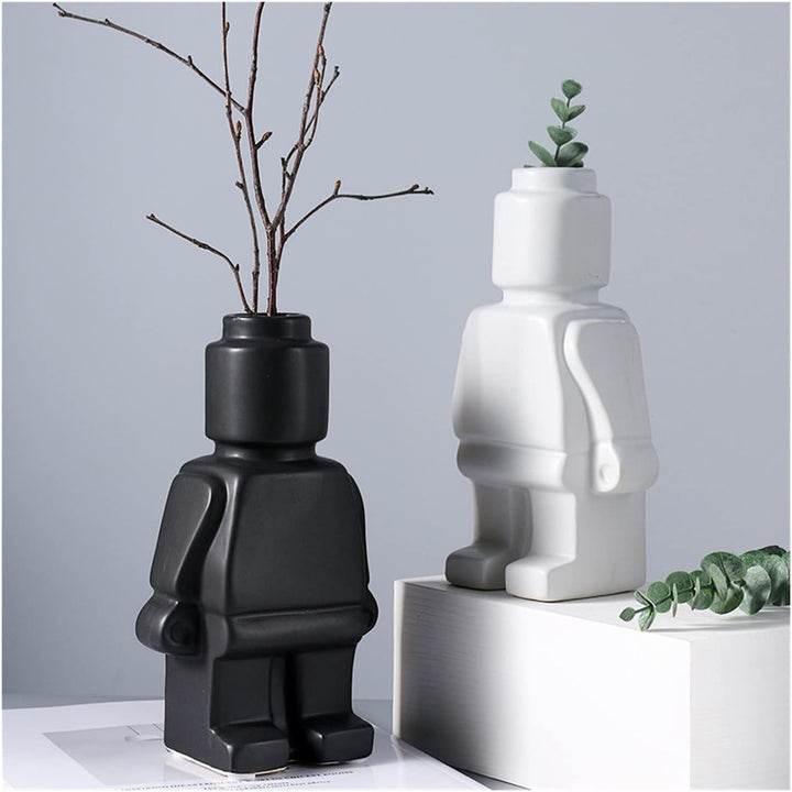 Robot Plant Pots in Ceramic - BrickBotanica