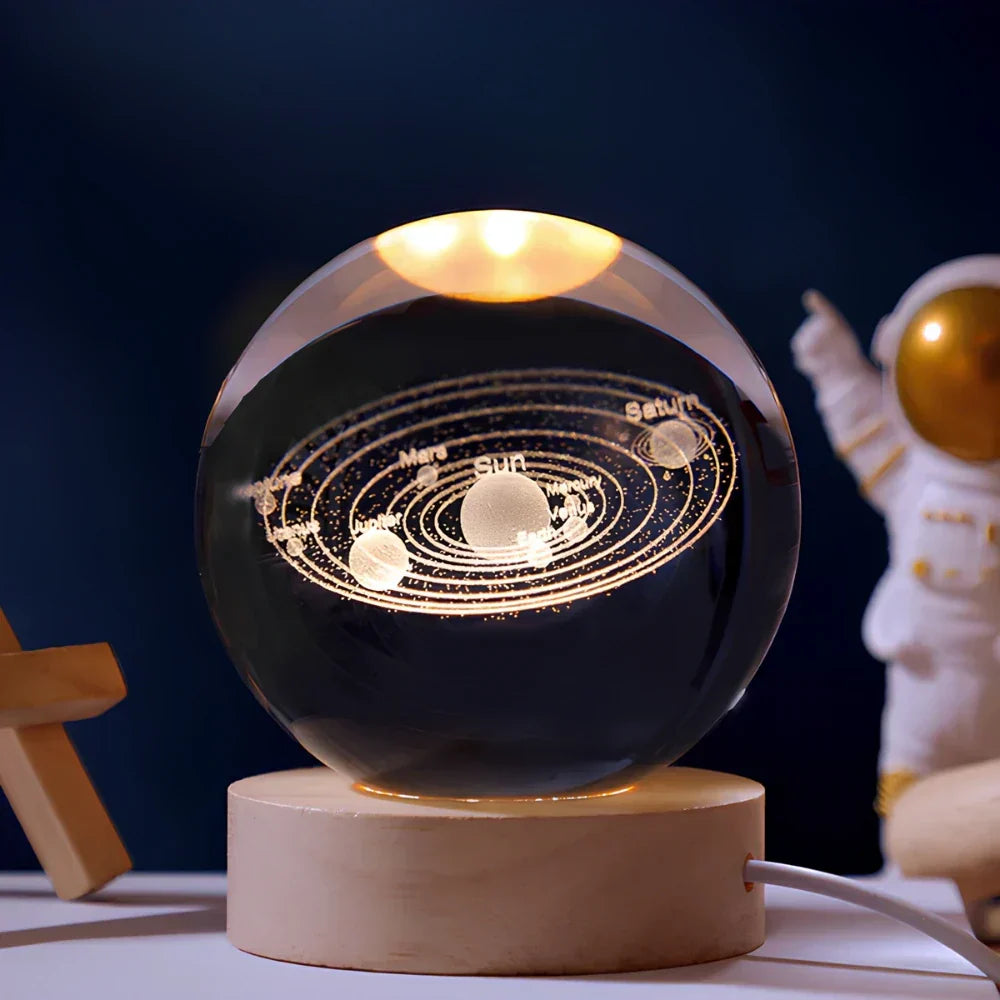 3D-Engraved Crystal Ball - Celestia