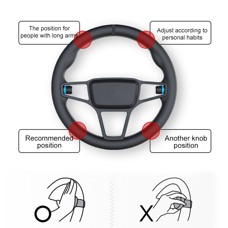 Universal 360° Steering Wheel Aid Button