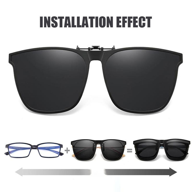 New Polarised Clip-On Folding Sunglasses