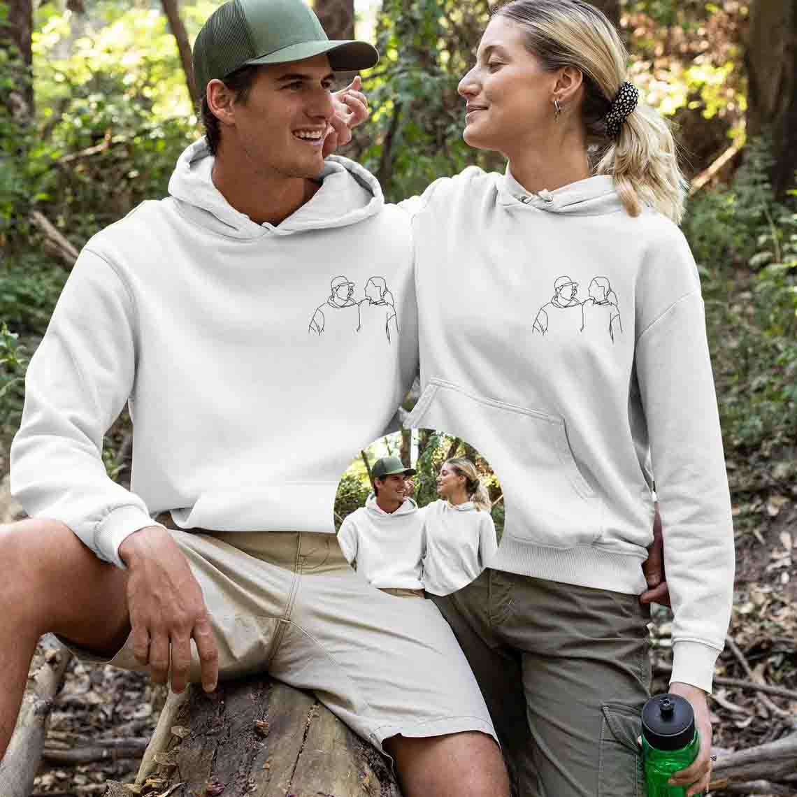 LuxStitch Memory Hoodie | Premium embroidered hoodie with personalized photo design