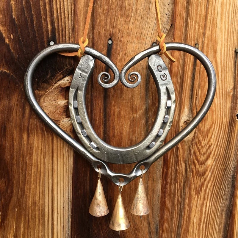 Wind Chime – LuckLove – recycled horseshoe – handcrafted pendant