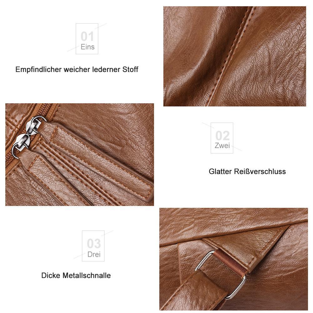 Large Capacity Rucksack - Full Leather