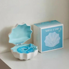 AquaAura Shell Lamp Speaker | Portable Bluetooth speaker with immersive ocean wave projection and ambient lighting