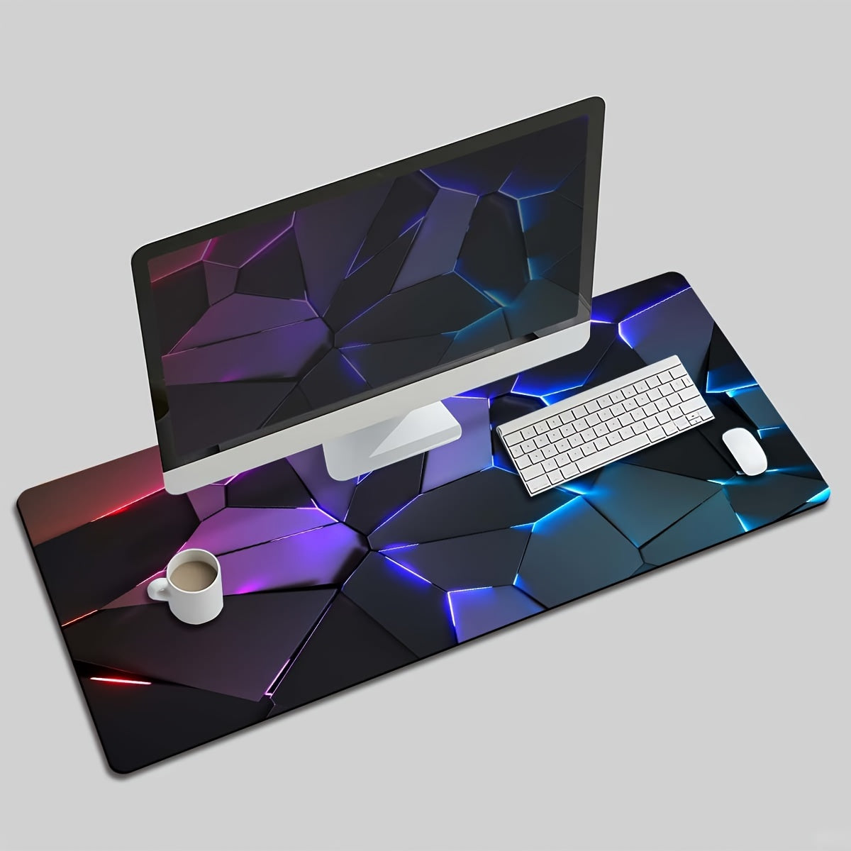 Geometric Gamer Mat - Stylish, Durable and Non-Slip for a Perfect Gaming Experience
