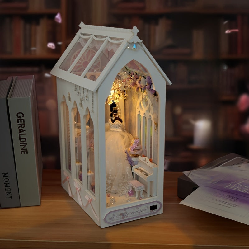 DIY Dollhouse Wedding Dress – 3D Building Set with Lighting and Decorative Furniture