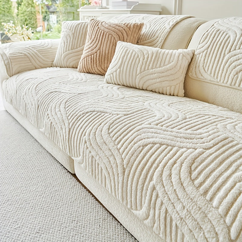 Luxury Plush Sofa Cover – Non-slip and Breathable for a Cosy and Stylish Living Room