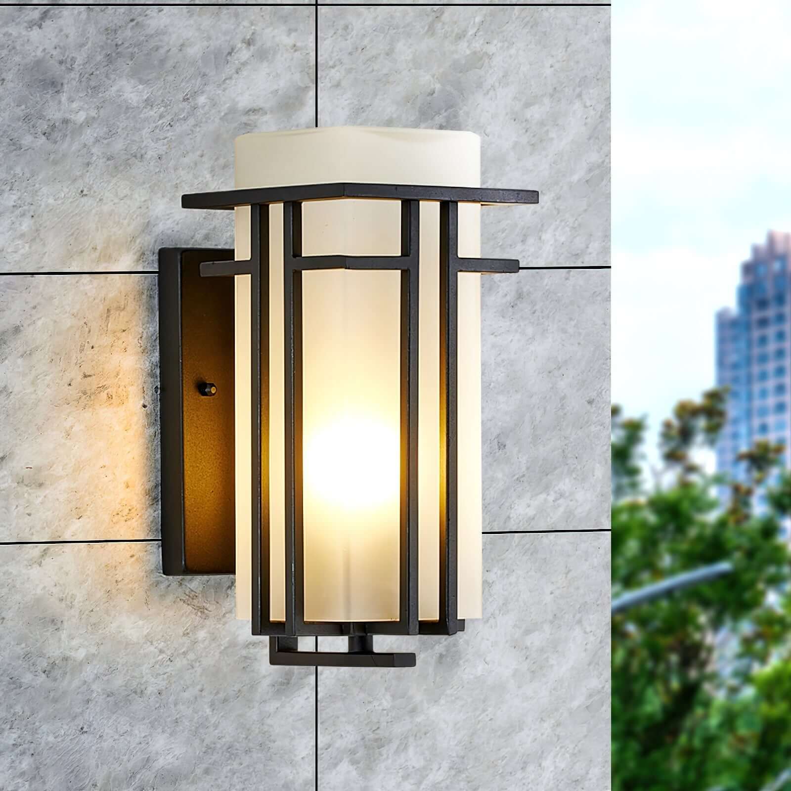 Outdoor Wall Lamp - Iron & Glass