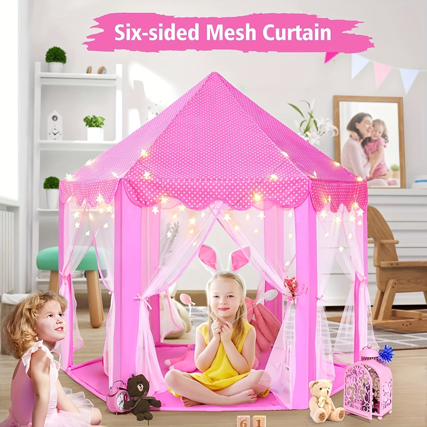 Dreamy Castle Play Tent - Magical Experience World for Children with Lights