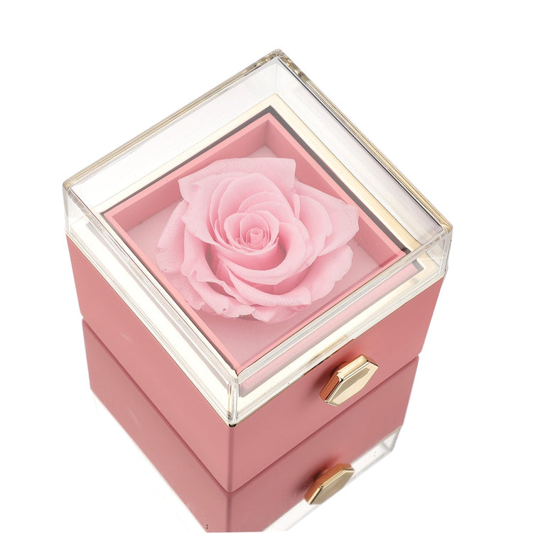 Amor's Flower Box – Eternal Rose with Engraving for Valentine's Day