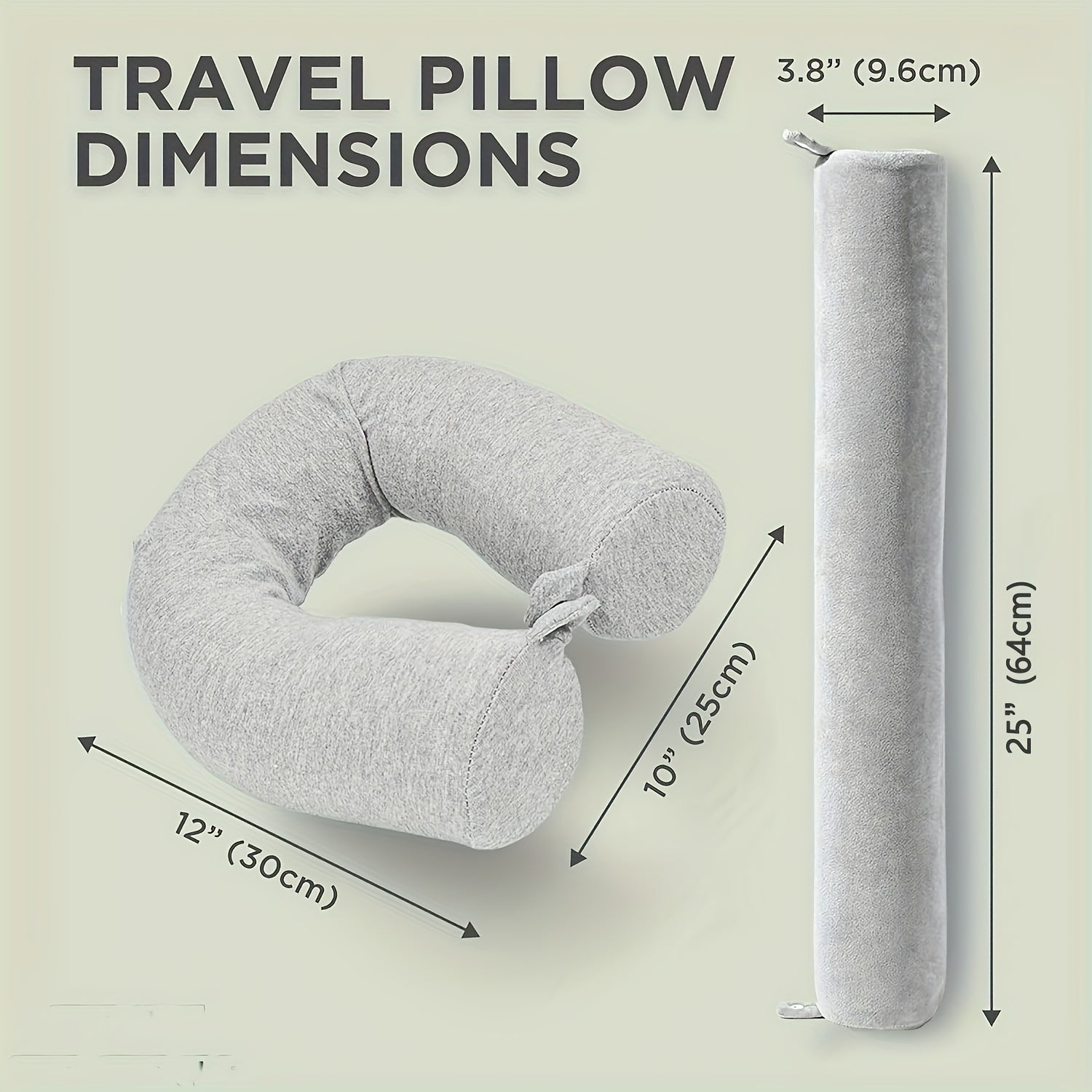 TravelEase Adjustable Travel Neck Pillow – Support and Comfort