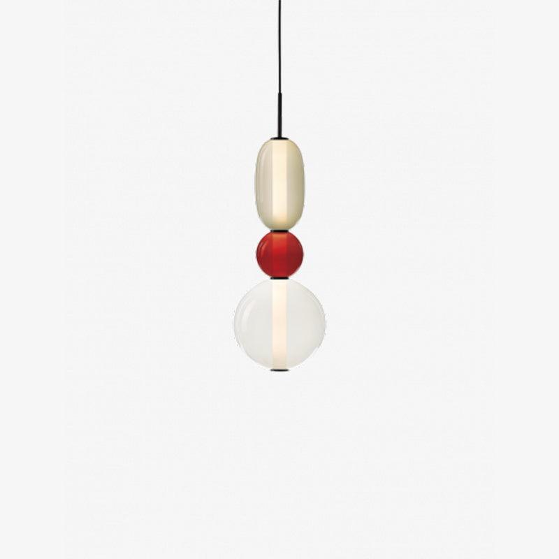 Modern Pendant Light with Coloured Glass