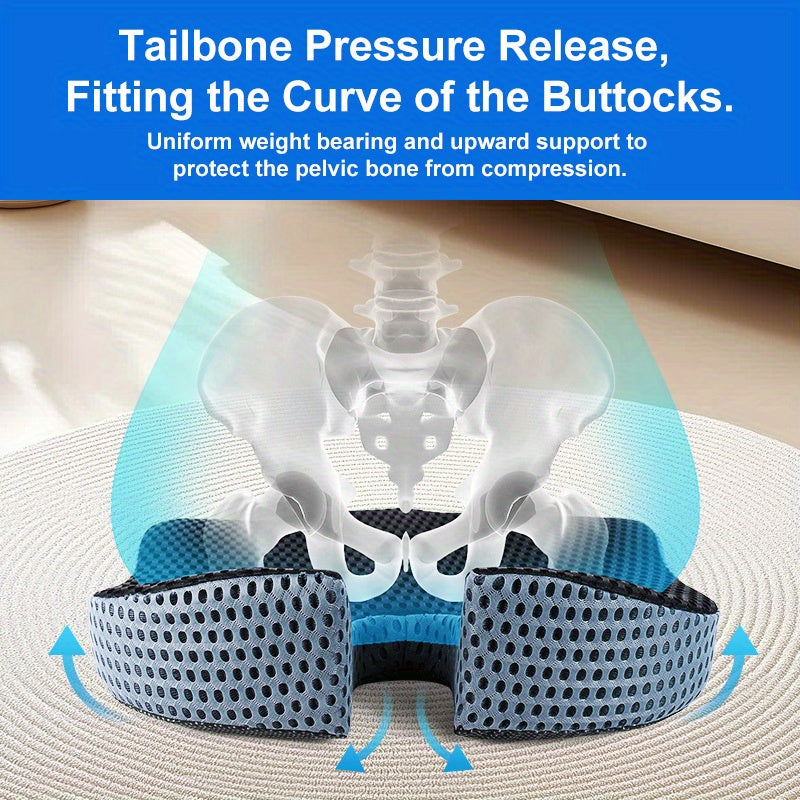 Ergonomic Triangular Car Seat Cushion – Memory Foam Support