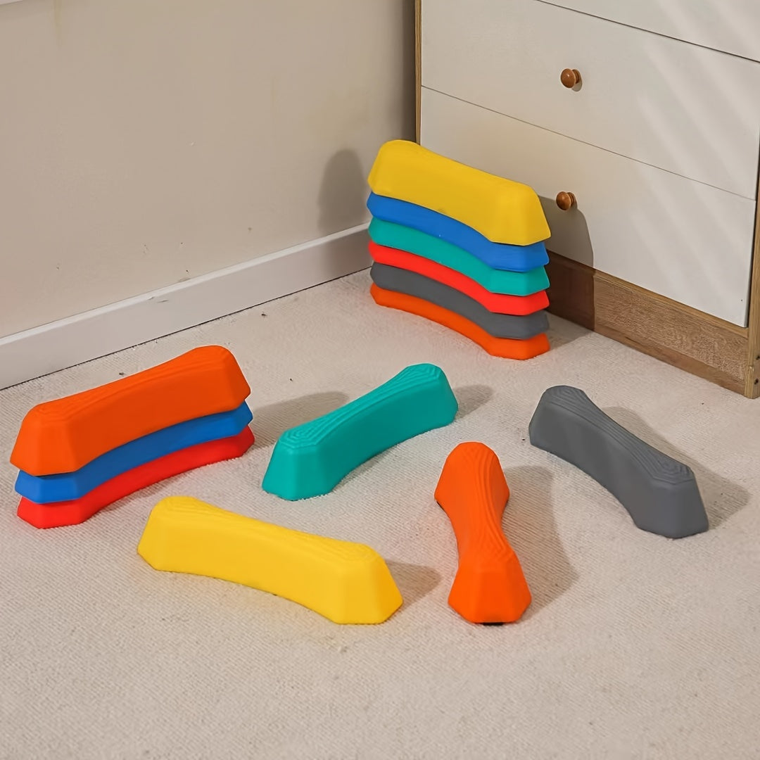 Educational Balance Blocks Set for Children – Colourful Stepping Stones for Indoor and Outdoor Use