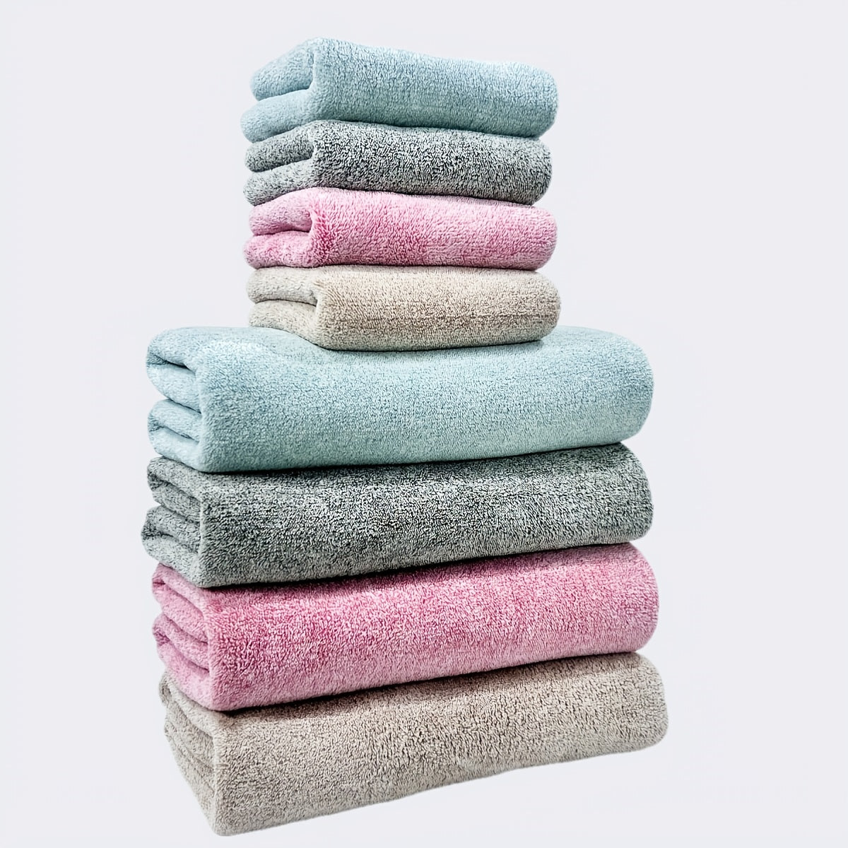 Soft Coral Velvet Towel Set – Absorbent and Quick-Drying