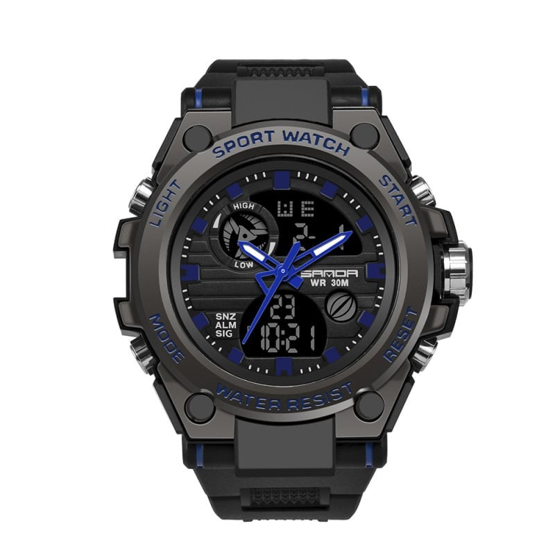 ⌚Sporty Dual-Display Mode Multifunctional Waterproof Illuminated Men's Wristwatch