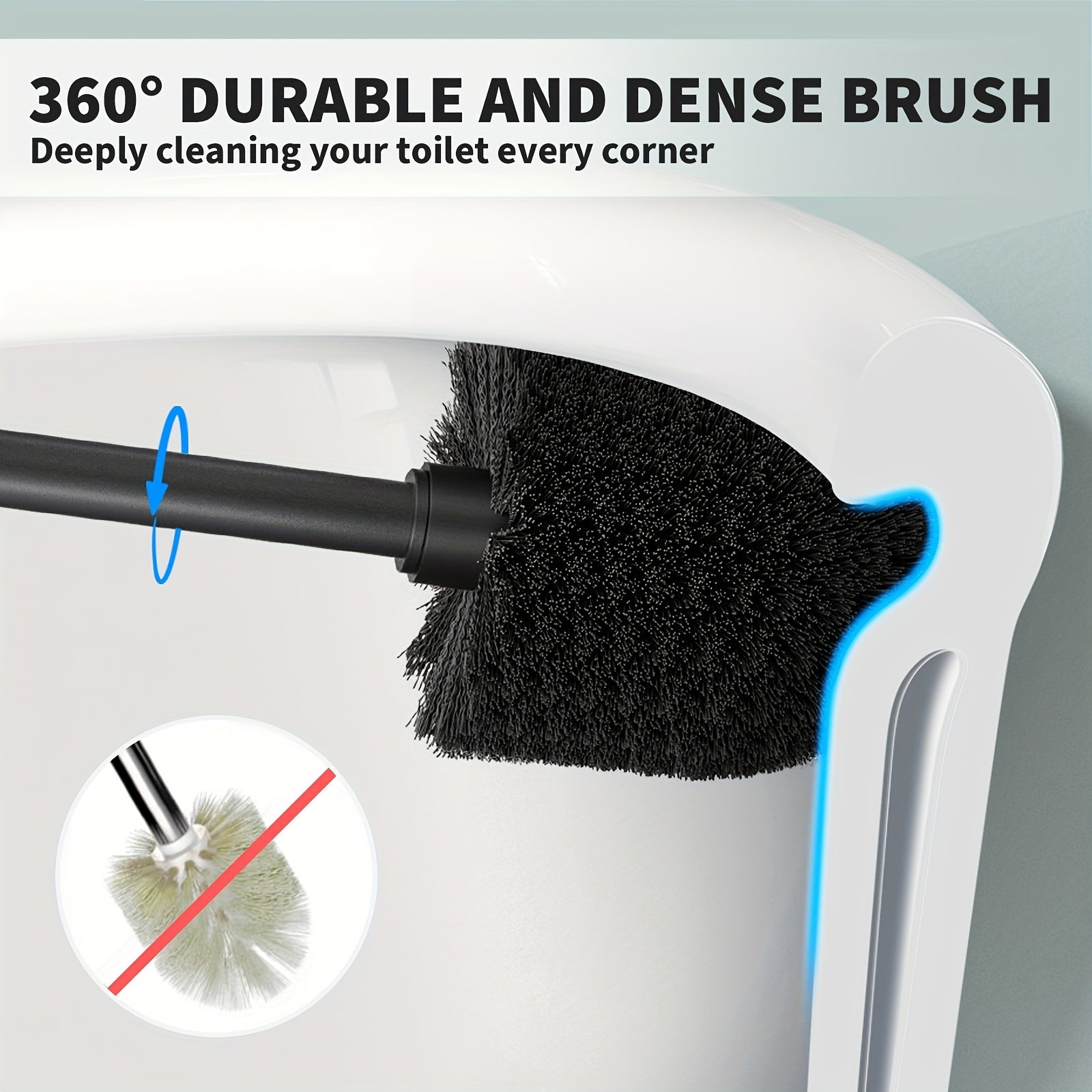 Stylish Toilet Brush with Holder - For a Clean Bathroom
