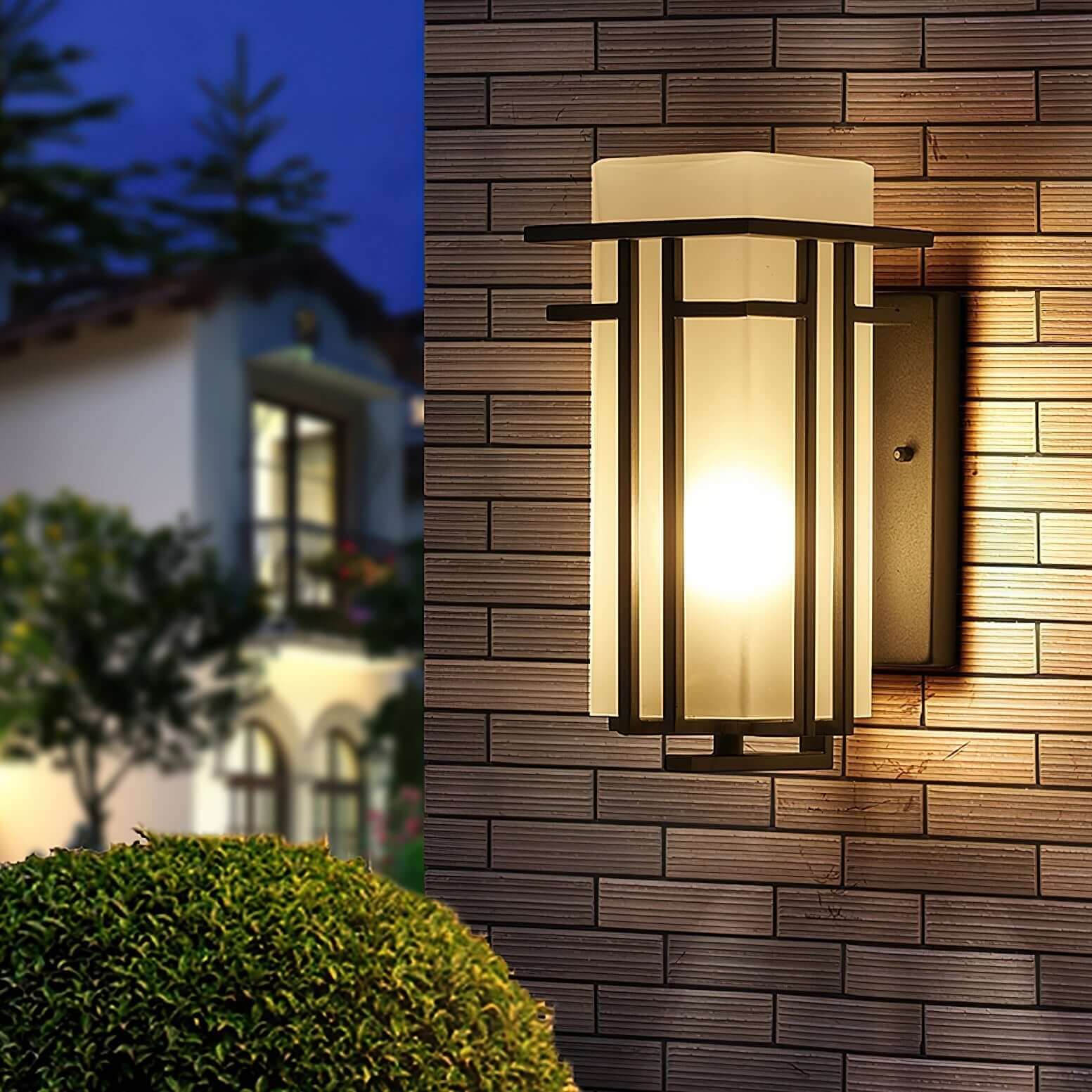 Outdoor Wall Lamp - Iron & Glass