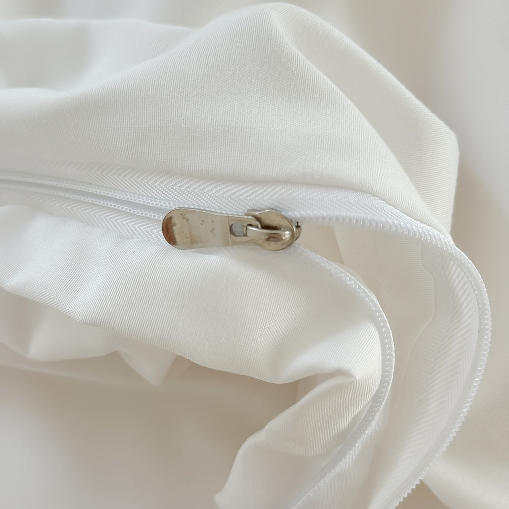 Tufted Bedding Set – Bedspread and Pillowcases with Large Flower Design