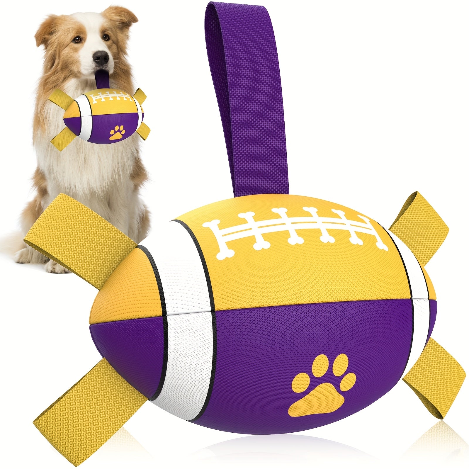 Paw-Perfect Play Football – Durable Rubber Interactive Dog Toy