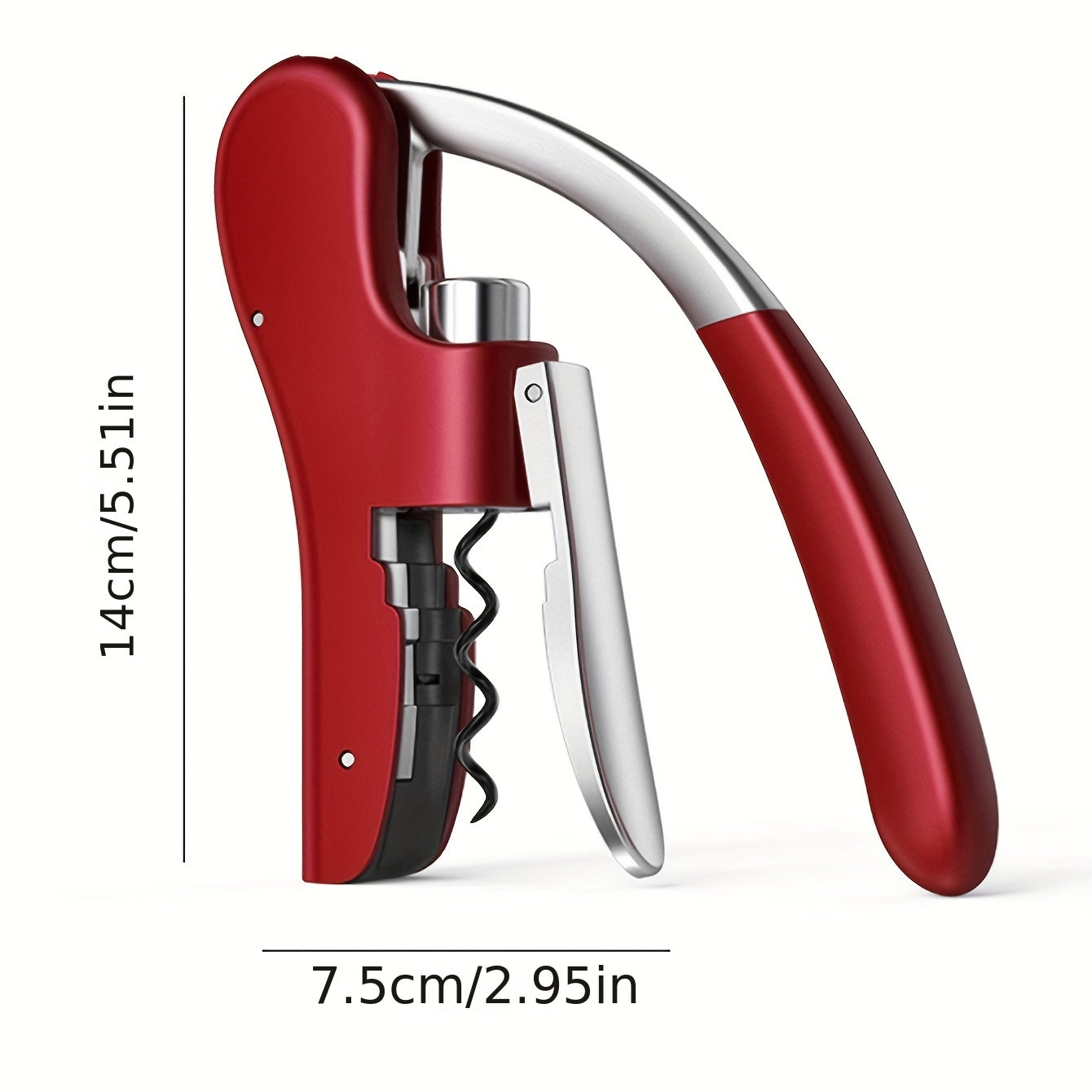 Ergonomic Corkscrew – Quickly and Safely Open Wine Bottles for Home and Hospitality