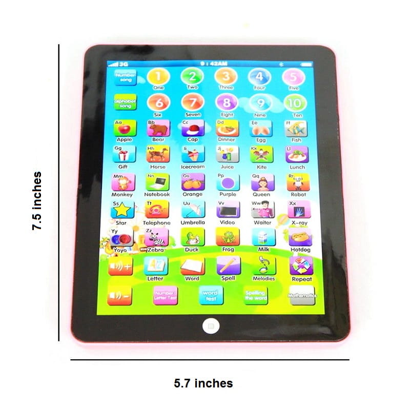Interactive Learning Tablet for Toddlers with Sound, Colours & Quiz Function – 7.5 Inches