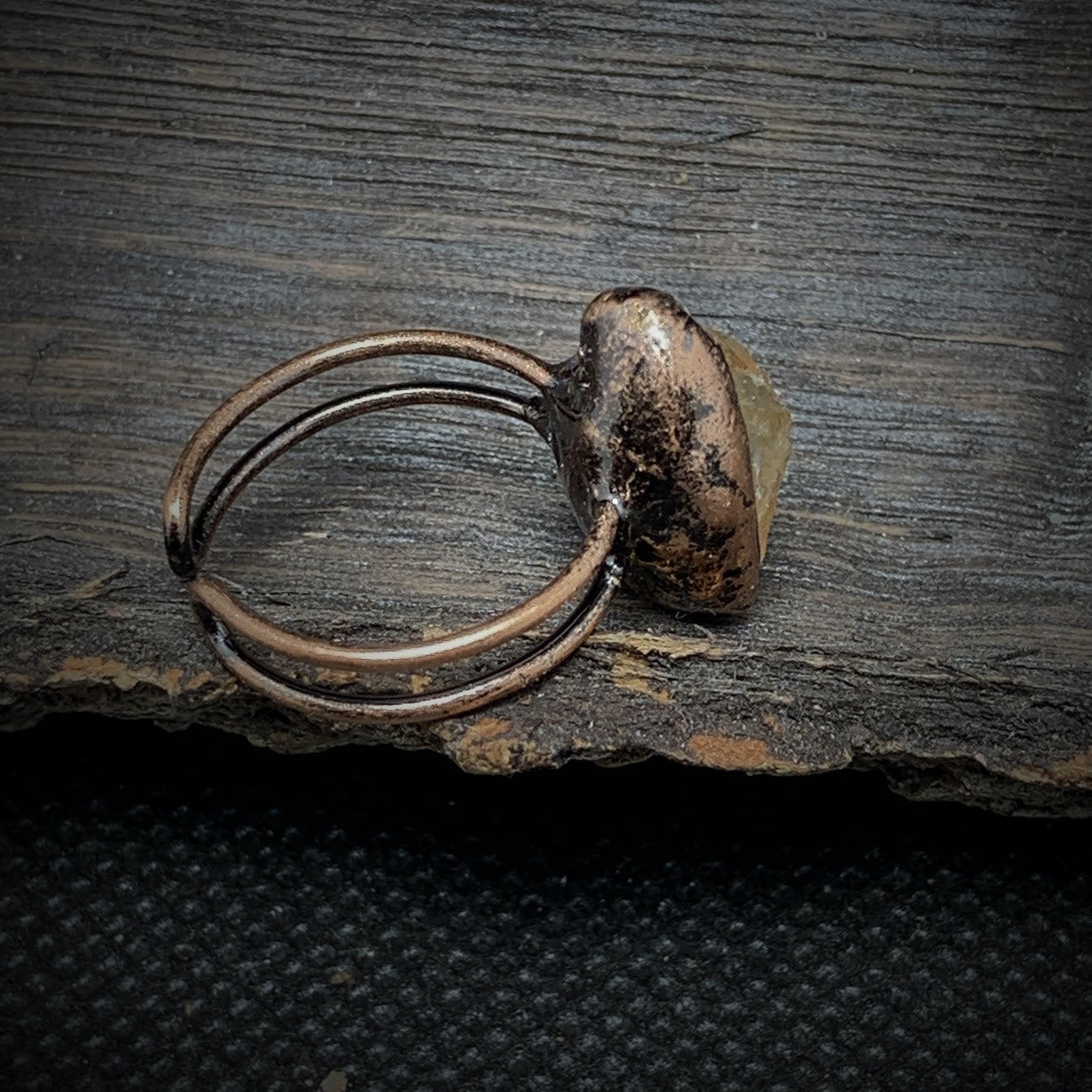 Natural Raw Stone Birth Ring – Selina