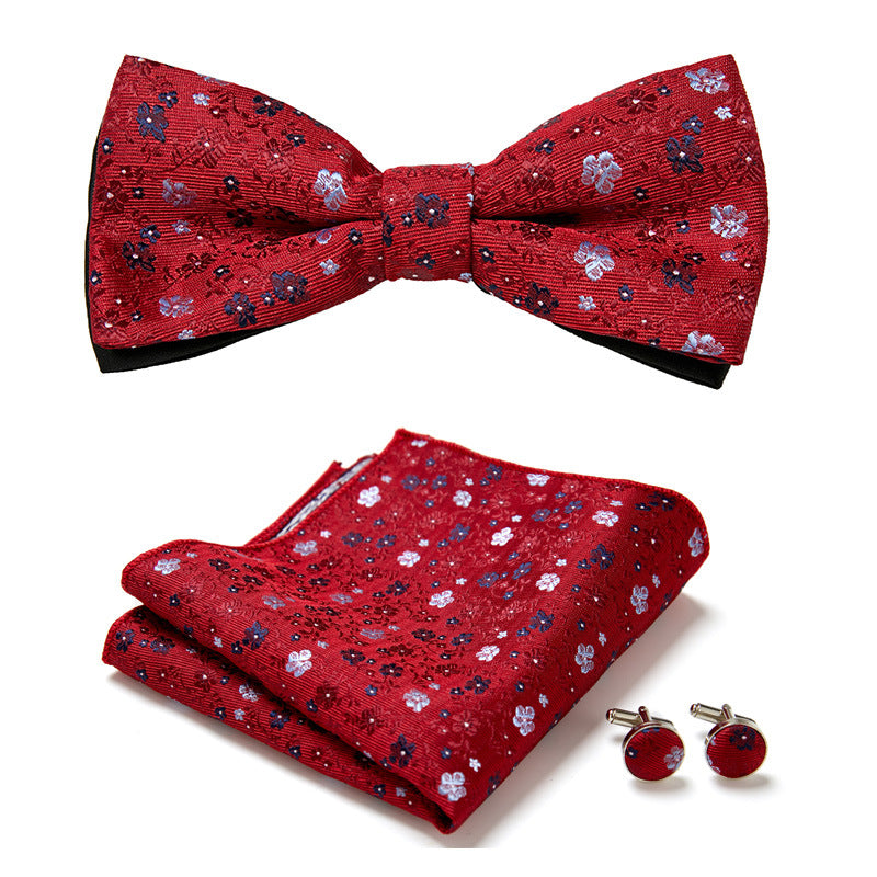 Three-Piece Set with Stylish Bow Ties