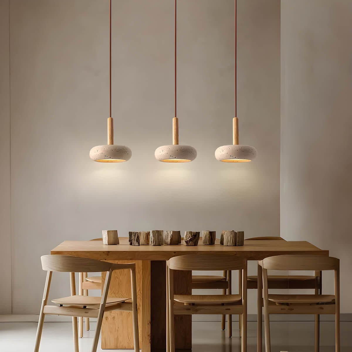 Natural Stone Pendant Lamp - Elegant & Sustainable