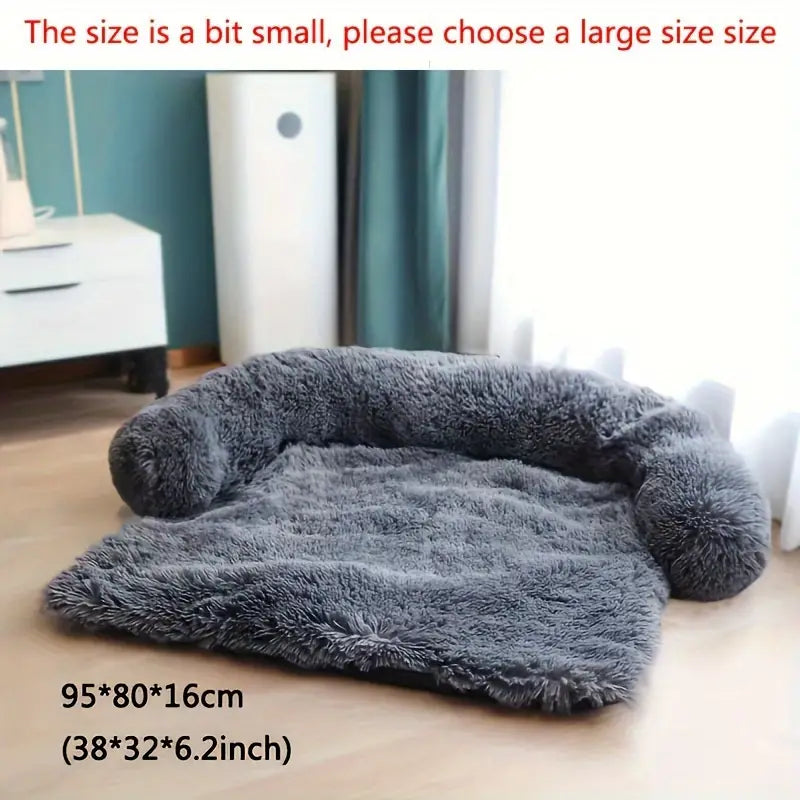Plush Dog Bed with Removable Washable Cover - Soft and Multifunctional Sleeping Mat for Large, Medium and Small Dogs