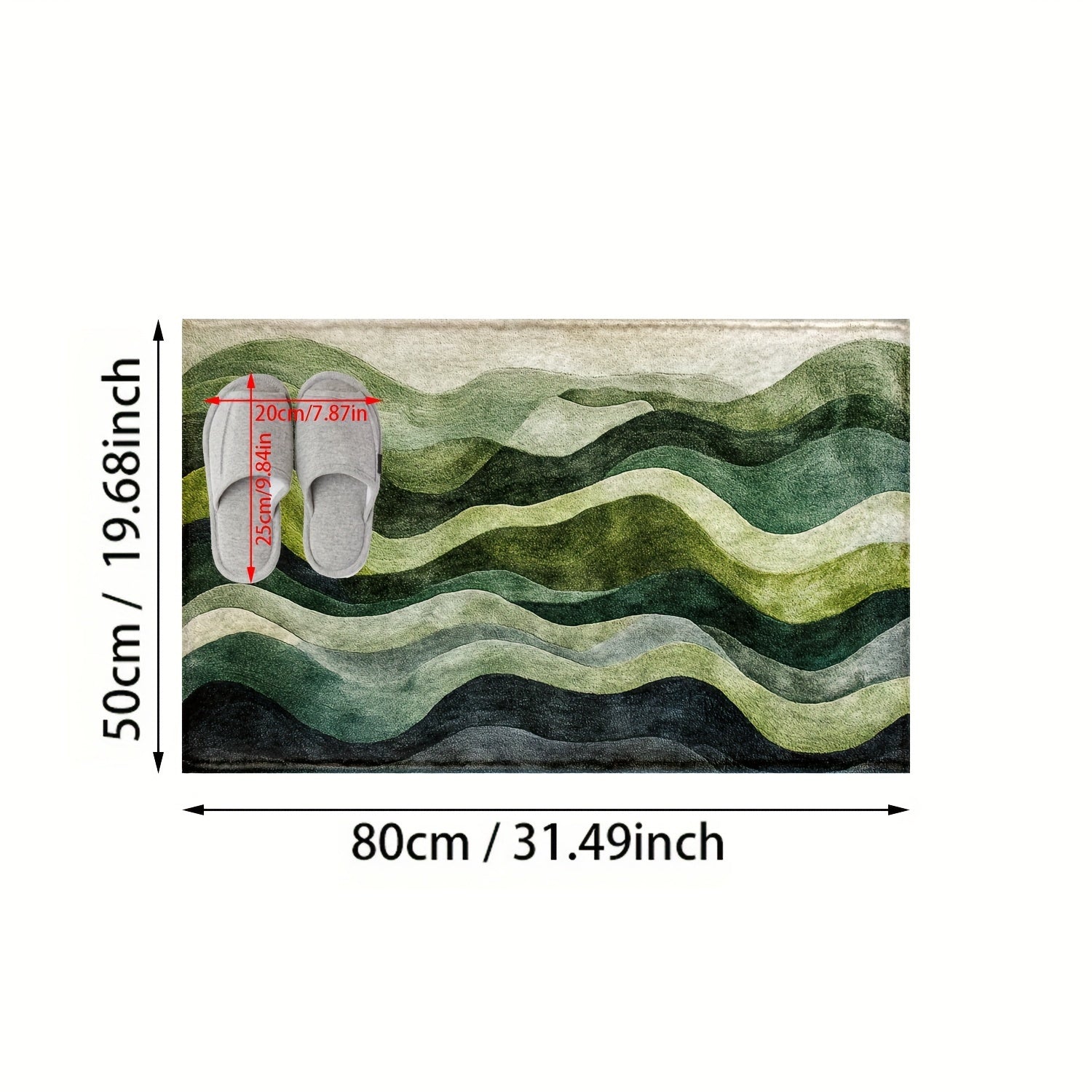 Geometric Wave Bath Mat – Perfect for Bathroom or Entrance