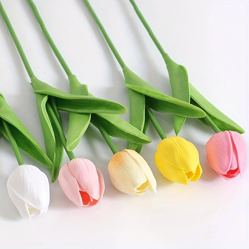 Set of 15 Realistic Art Tulips – Perfect for Weddings, Parties, and Home Decoration