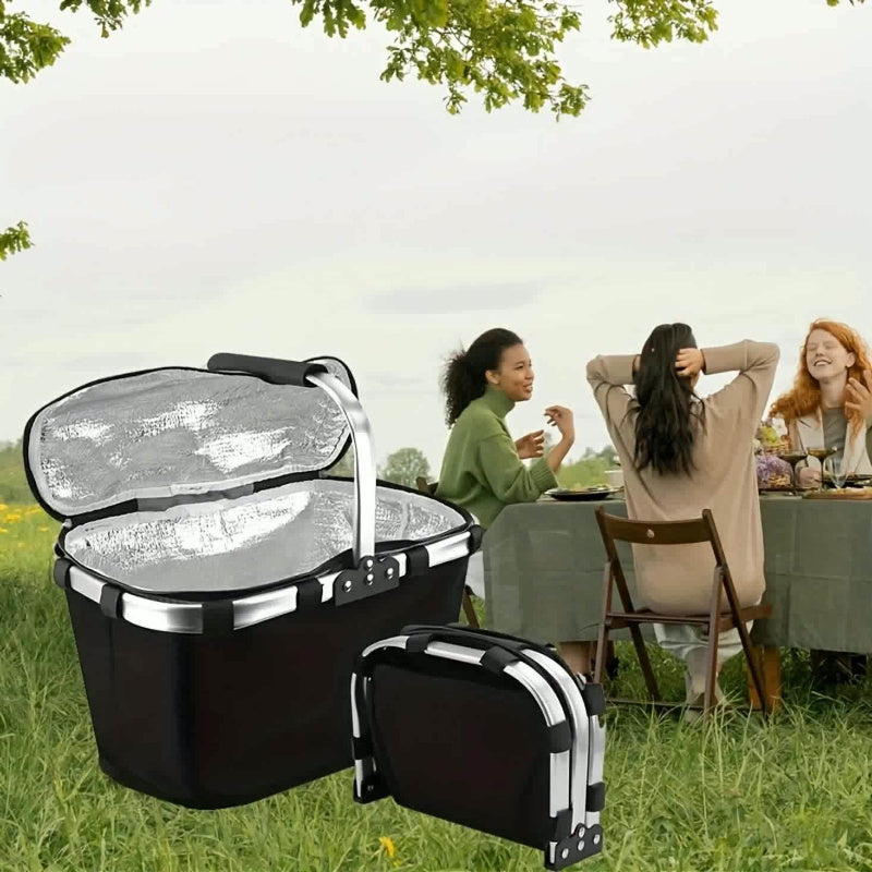 Foldable Insulated Picnic Basket – Durable and Spacious for Summer Adventures