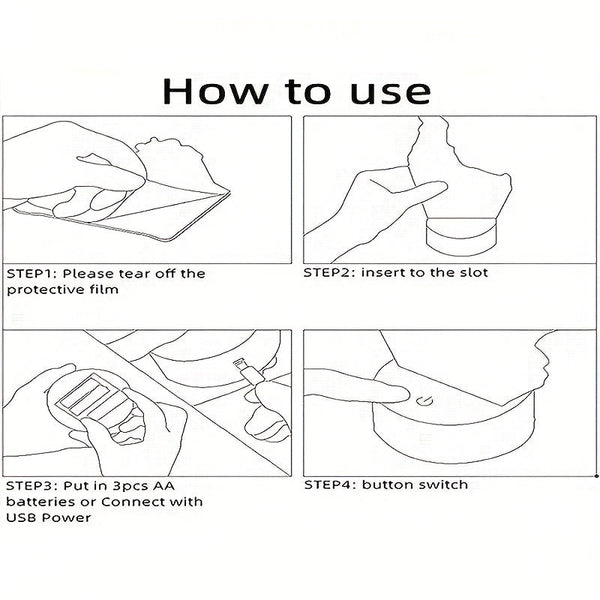 3D Alien Head LED Table Lamp with 7 Colours - Lunaris