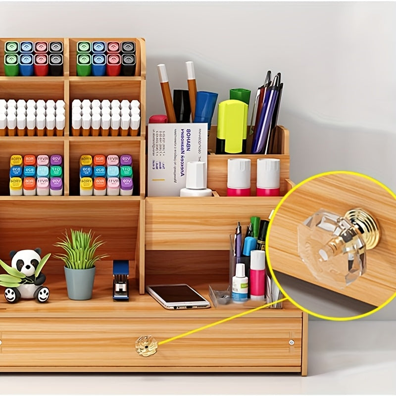 Spatial Bamboo Desk Organiser with Drawer – Organise Your Workspace Efficiently and Stylishly