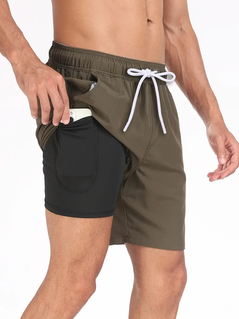 Quick-Drying Swim Shorts for Men – Breathable Polyester & Comfortable Fit