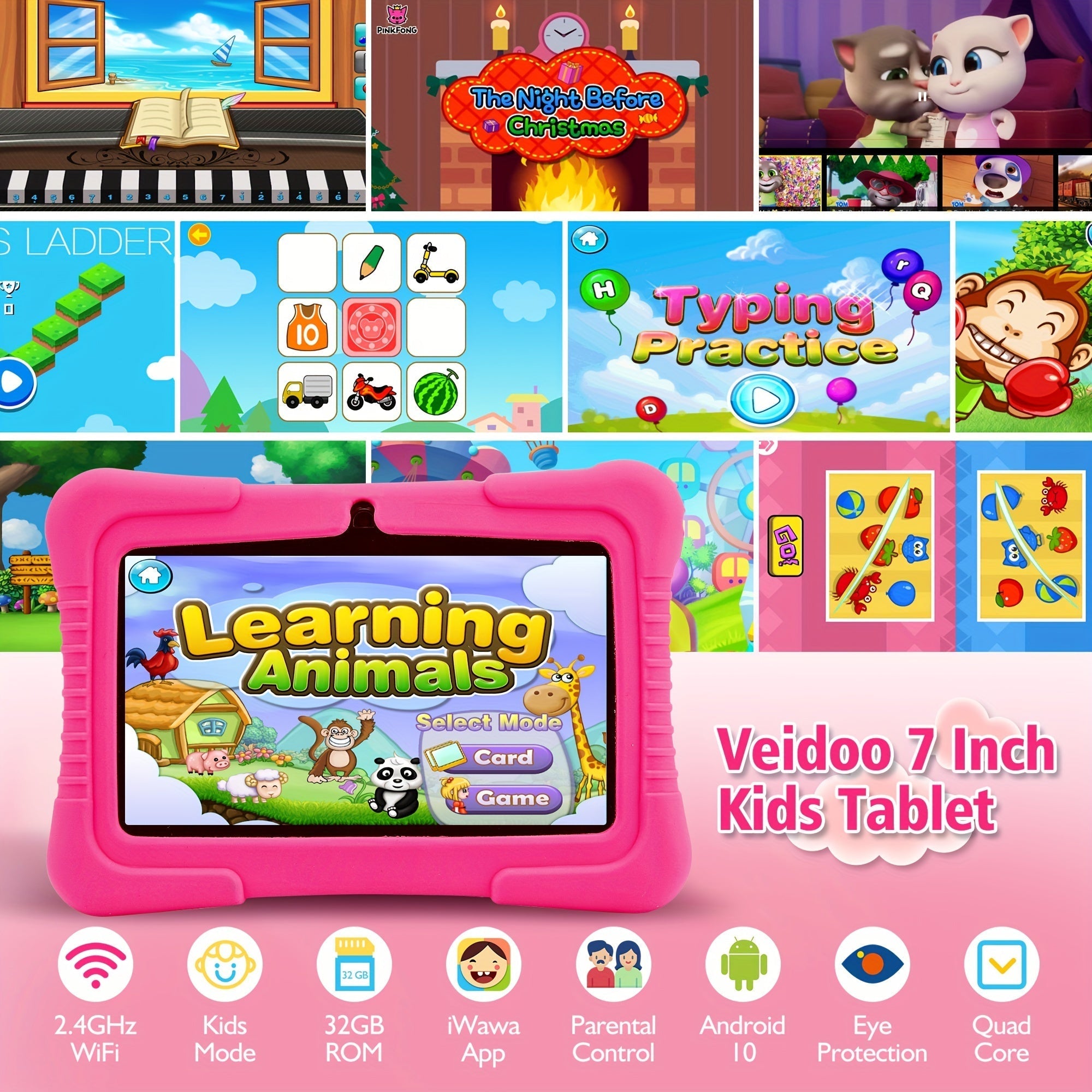 Kids' Tablet 7 Inch - Android Tablet with Eye Protection