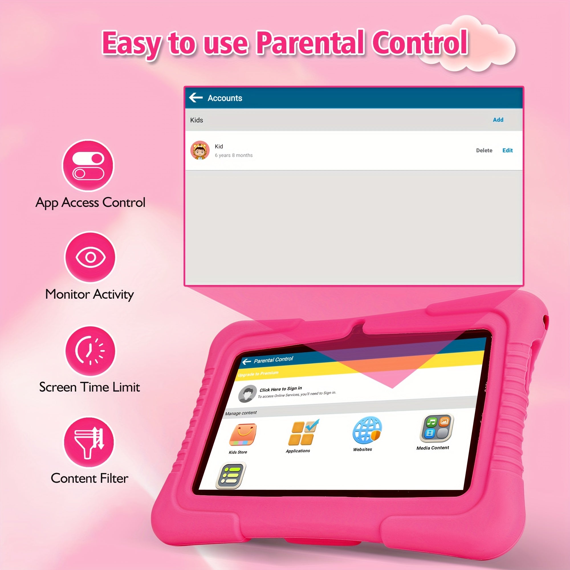 Kids' Tablet 7 Inch - Android Tablet with Eye Protection