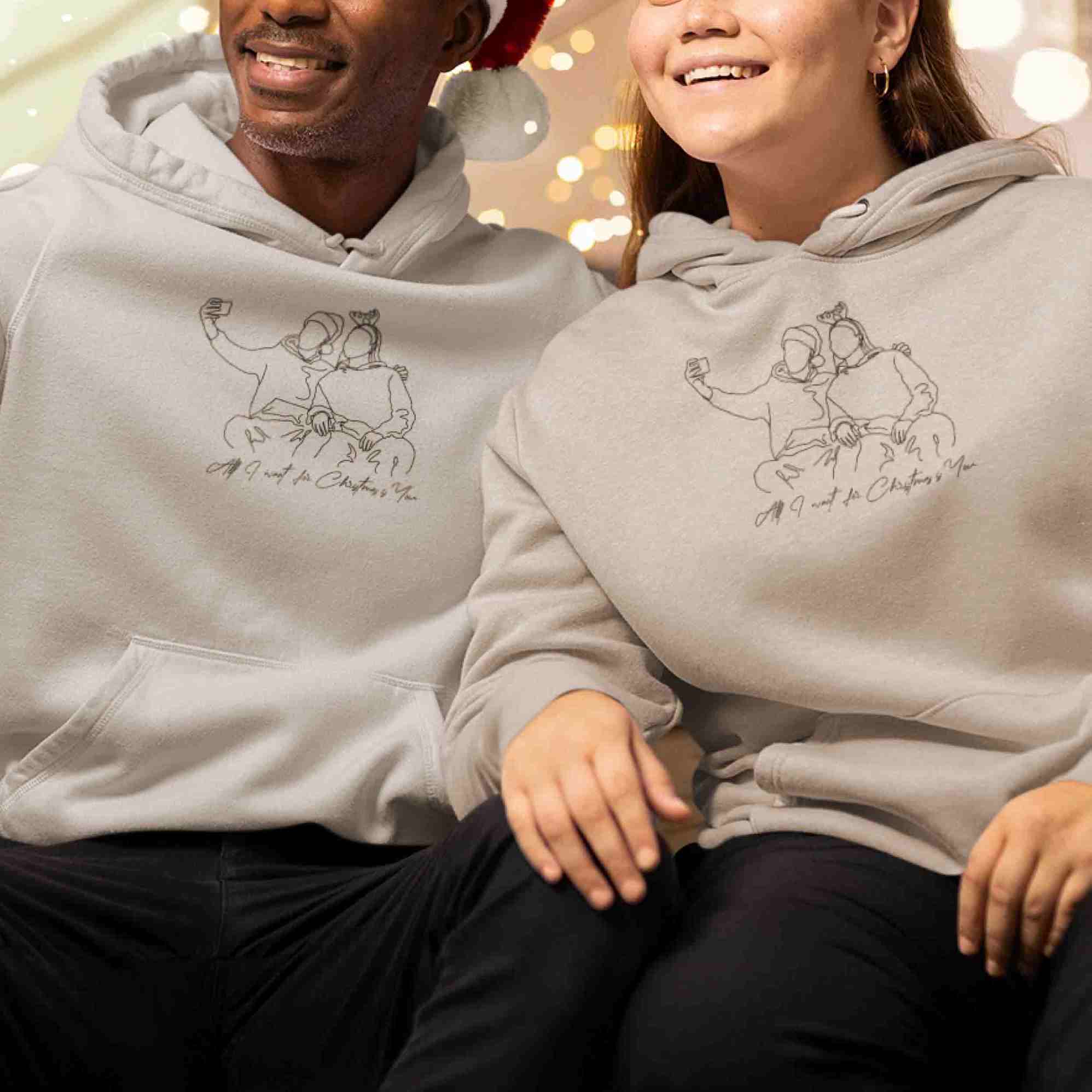 LuxStitch Memory Hoodie | Premium embroidered hoodie with personalized photo design