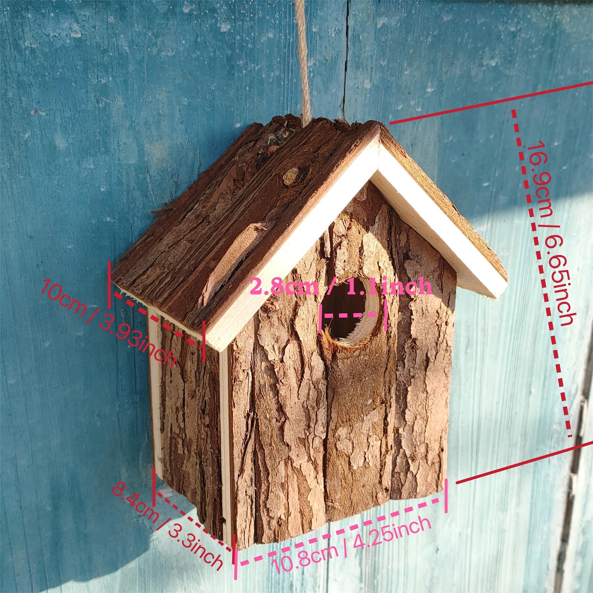 Rustic Wooden Birdhouse – A Cosy Home for Garden Birds