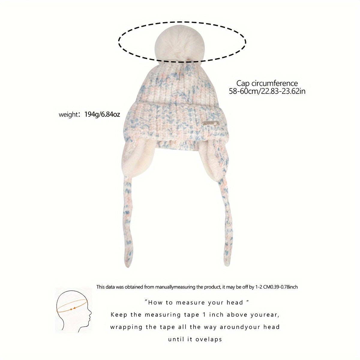 Olivia Warm Winter Hat – Knitted Hat with Fleece and Ear Flaps