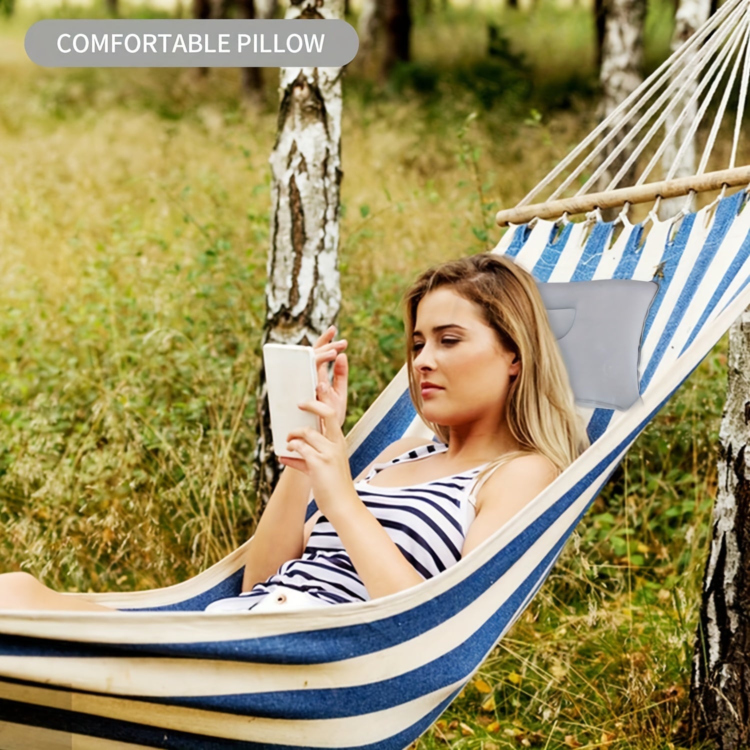 Inflatable Cushions for Camping and Travel - Set of 2 Soft, Portable Cushions