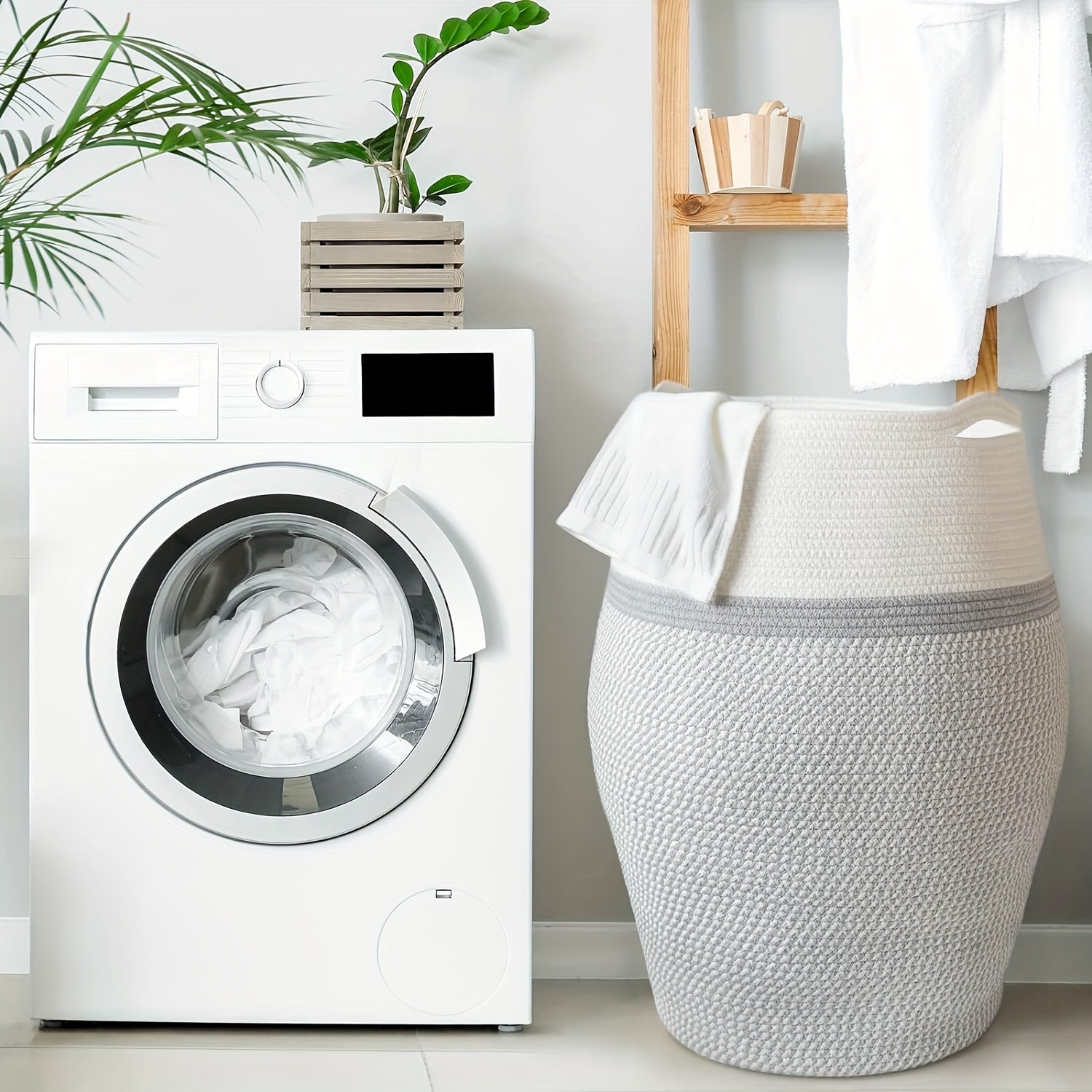 Large Woven Wicker Laundry Basket – Practical and Elegant for Any Laundry Room