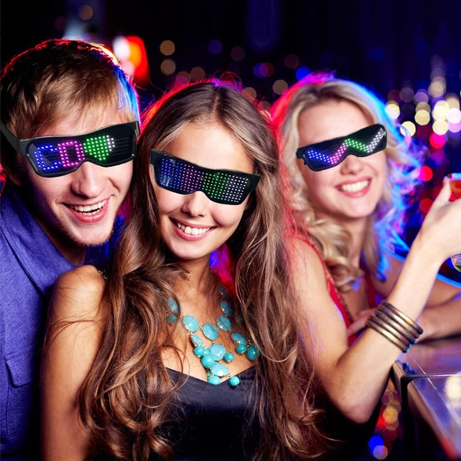 App-programmable LED Party Glasses - GlowBeat