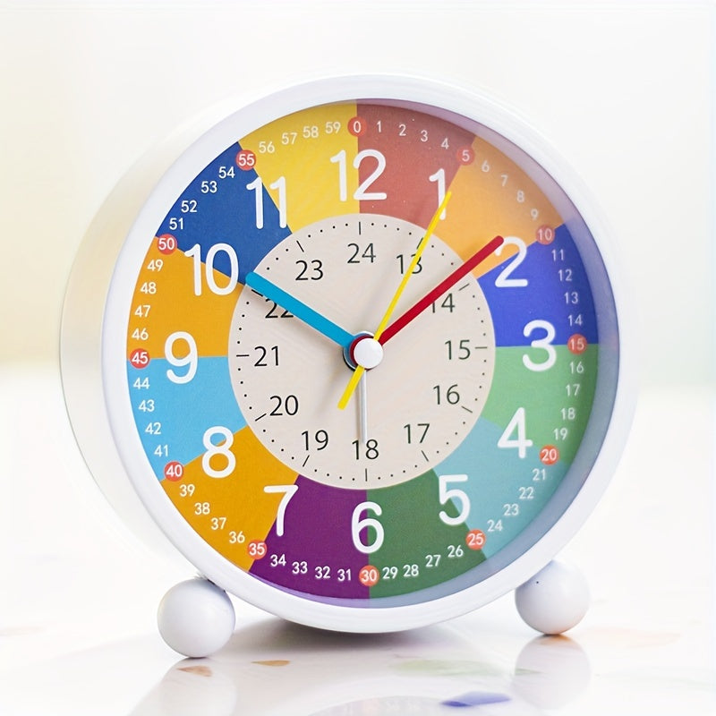 Educational Silent Alarm Clock – Colourful Clock for Students and Children